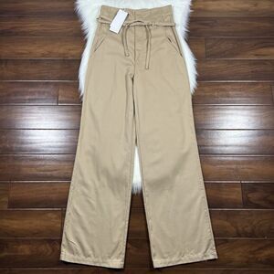Boyish Free People Size 28 Crowd Tan The Jones High Rise Wide Leg Trouser Pants‎